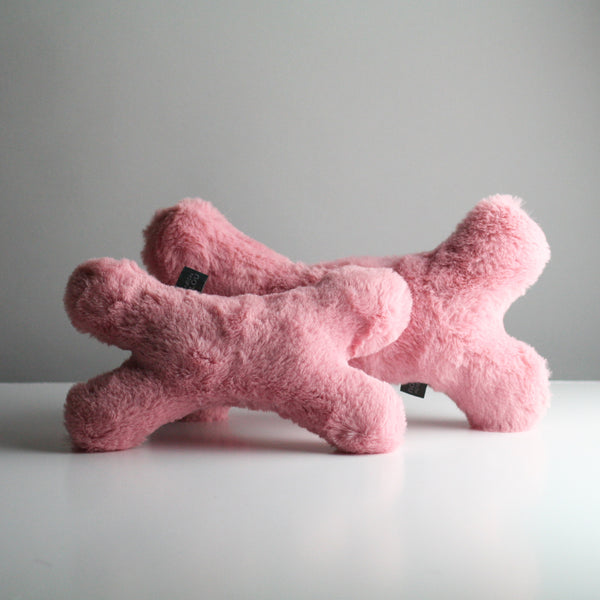 Pink rabbit dog toy deals