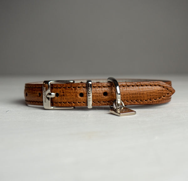 Exotic leather deals dog collars