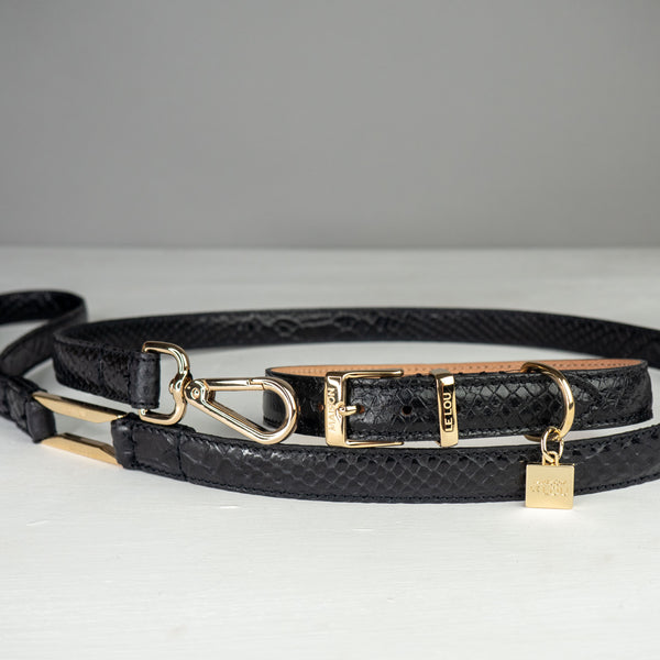Grace Dog Collar Black Maison Le Lou