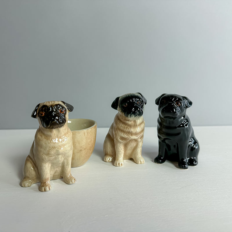 Pug Salt and Pepper shakers - Black and Fawn
