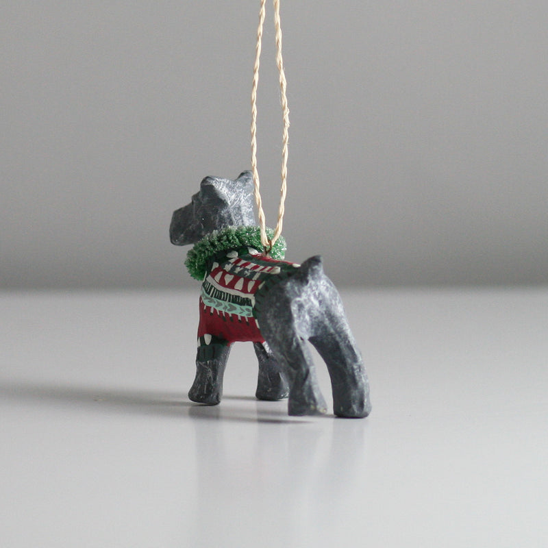Miniature Schnauzer Dog Christmas tree decoration