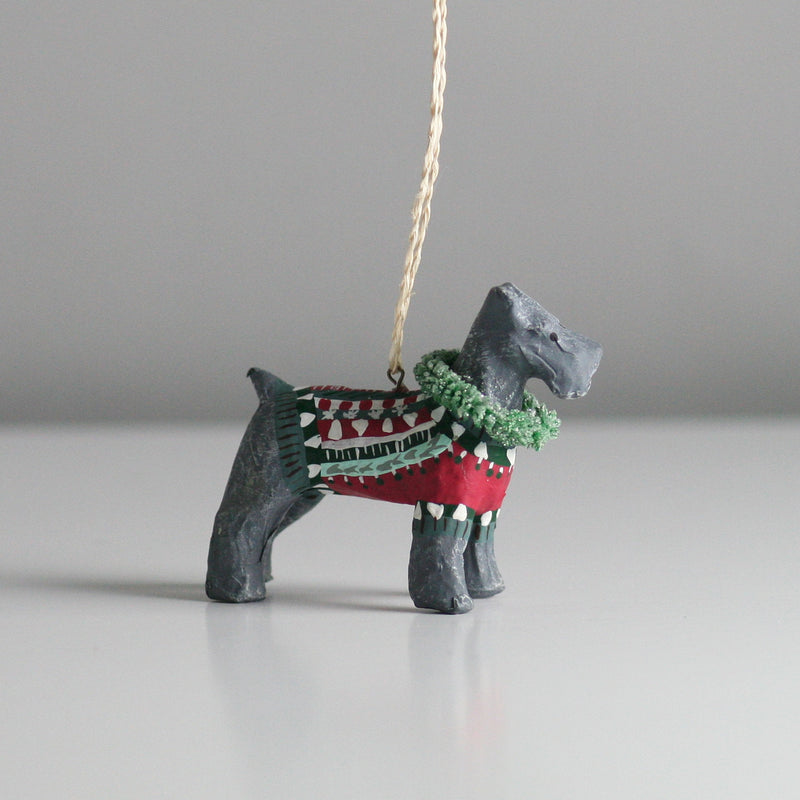 Miniature Schnauzer Dog Christmas tree decoration