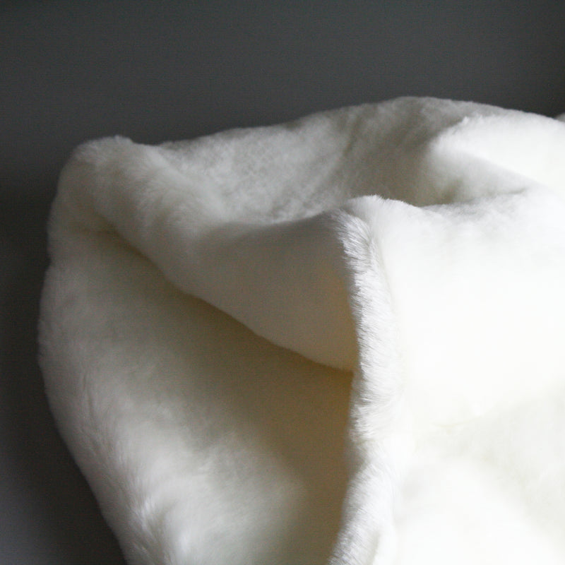 Pookie - Faux Fur Burrow Sleeping Bag - Winter White