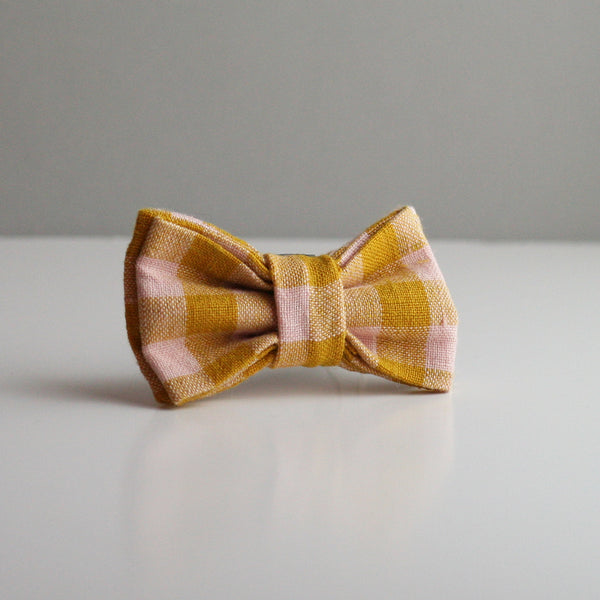 Gaby Bow Tie - Pink & Mustard