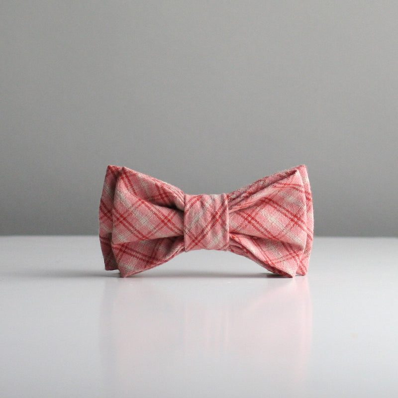 Jenny Bow Tie - Dusty Pink Check