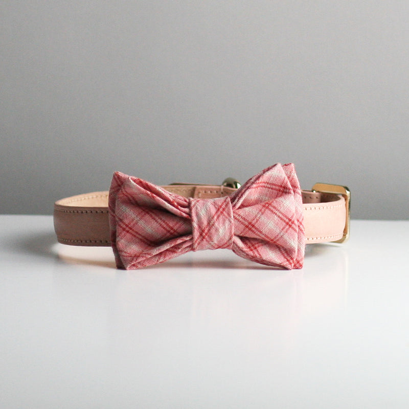 Jenny Bow Tie - Dusty Pink Check