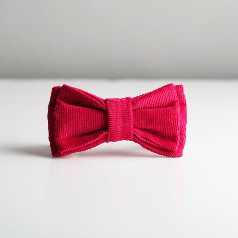 Rory Corduroy Bow Tie - Hot Pink