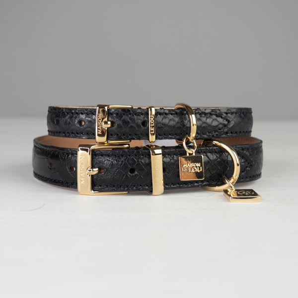 Black - Luxury Designer Monogram Empreinte Leather Dog Collar - Pet Supply  Mafia %