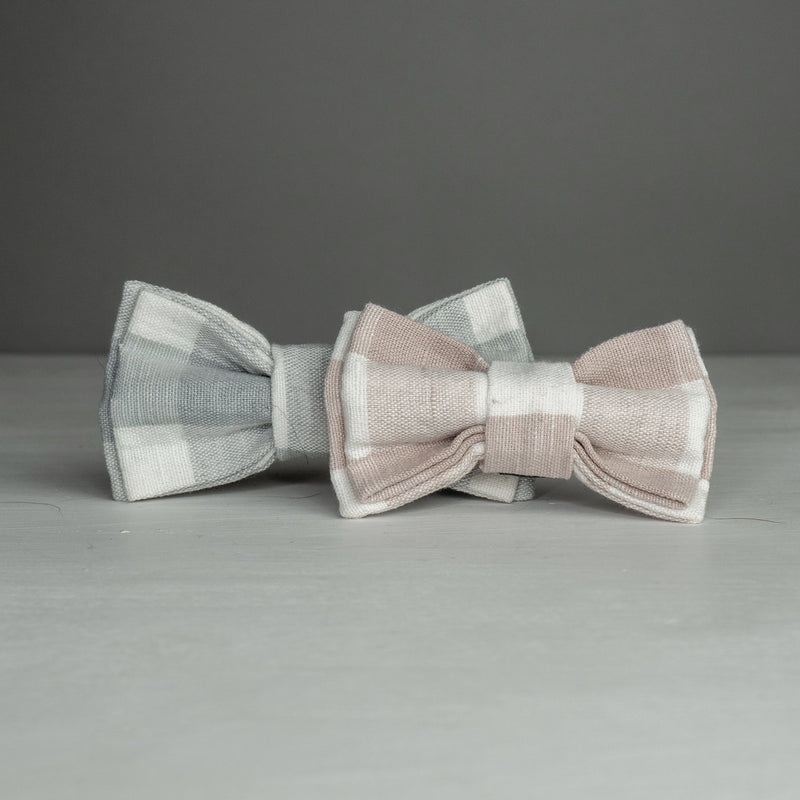 Aimee Bow Tie - Pink and White