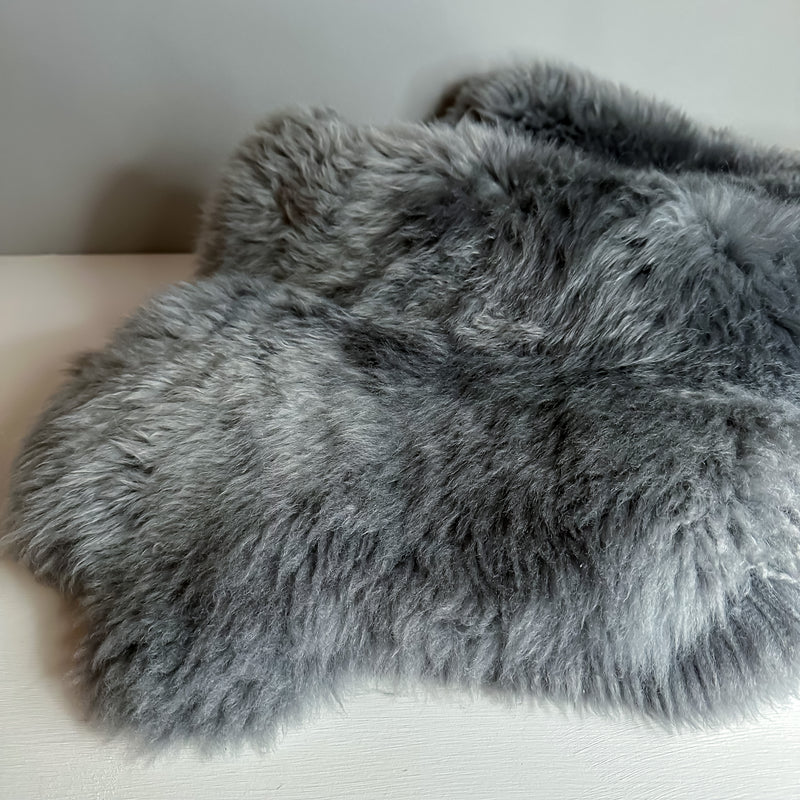 Quad Sheepskin Rug - Grey