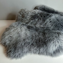 Single Sheepskin Rug - Grey