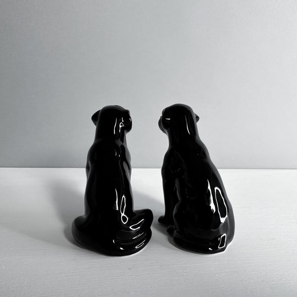 Black Labrador Salt and Pepper shakers - Black
