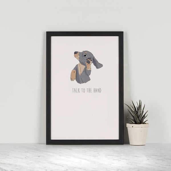 Talk To The Hand, A5 Print by Ben Rothery